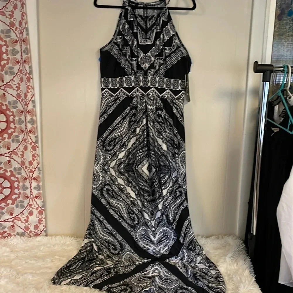 B.Calm Halter Style Dress Sz L